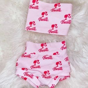Barbie inspired tube top and bummies